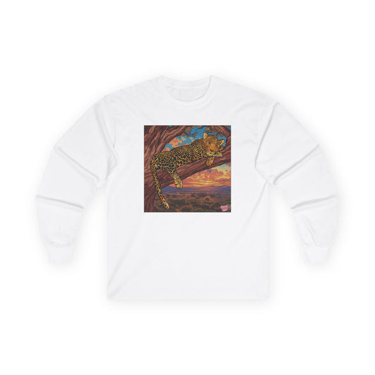 Leopard Sunset Graphic Long Sleeve Tee